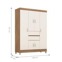 Ver imagem 6 de Guarda Roupa Casal Bruma Nobre 6 Portas 2 Gavetas MDP Amendola Off White Demóbile