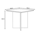 Ver imagem 3 de Mesa de Jantar Helo 90cm com Vidro Carvalho/grafite - Poliman