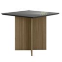 Ver imagem 1 de Mesa de Jantar Helo 90cm com Vidro Carvalho/grafite - Poliman