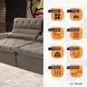 Sofá Retrátil/reclinável França 210cm Suede Velut com Molas no Assento - King House - 5