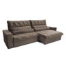 Sofá Retrátil/reclinável França 210cm Suede Velut com Molas no Assento - King House - 4
