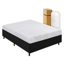 Ver imagem 1 de Cama Box Queen Desmontável Preta + Colchão Umaflex Fit Firm D33 17cm Altura - Orthocamas