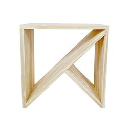 Banco Multifuncional Ilhéus 47x50x29 em Madeira de Pinus - NATURAL - 5