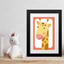 Ver imagem 1 de Quadro Infantil Safari Girafinha- 60x48cm:moldura Preta