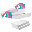 Ver imagem 1 de Mini Cama Infantil com Auxiliar Lindo Unicórnio com Colchões