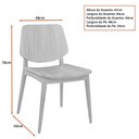 Ver imagem 3 de Cadeira para Mesa de Jantar Tami 48cm Madeira Maciça - Sallar Home