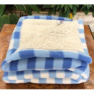 Cobertor Xadrez Sherpa Bebê Cobertores Parahyba Polar Xadrez Sherpa Xadrez Azul Claro