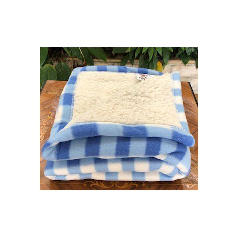 Cobertor Xadrez Sherpa Bebê Cobertores Parahyba Polar Xadrez Sherpa Xadrez Azul Claro