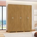 Ver imagem 1 de Guarda Roupas Noronha 6 Portas 100% Mdf - Vila Rica:nature