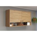 Ver imagem 1 de Armário Aéreo Cozinha Modulado Torino C/ 2 Portas 120cm Mel - Movelbento