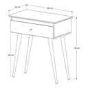 Ver imagem 5 de Aparador Europa Pés Retro 1 Gaveta Off White/freijó