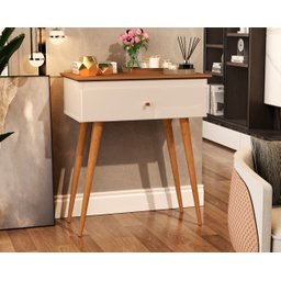 Aparador Condessa Pés Retro Condessa 1 Porta Off White/freijó - 1