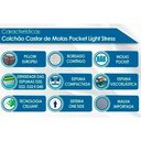 Ver imagem 2 de Cama Box Casal: Colchão Molas Pocket Ensacadas Castor Gold Star Light Stress Oxygen New Plush +