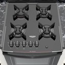 Ver imagem 3 de Fogão de Embutir 4 Bocas Glass Mesa Vidro Dako Preto Bivolt