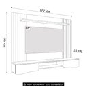 Ver imagem 3 de Painel Tv 65 Pol e Bancada Suspensa 177cm Ivai Cinamomo/off B02 - Mpozenato