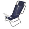 Cadeira Alumínio Reclinável Summer 6 Posições Praia - Mor Cor:Azul-marinho - 3