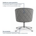 Ver imagem 4 de Kit 2 Poltronas Giratória Linho Premium Base Alumínio Maya