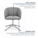 Ver imagem 5 de Kit 2 Poltronas Giratória Linho Premium Base Alumínio Maya