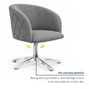 Ver imagem 6 de Kit 2 Poltronas Giratória Linho Premium Base Alumínio Maya
