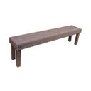 Ver imagem 1 de Banco Refeitório Madeira Plástica Maciça Marrom com 3 Lugares e 2 Tábuas 100% Reciclado 1,5m / Bc-04