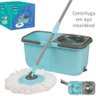 Esfregão Mop Premium Limpeza Prática Balde Inox 1 Refil Mor - 6