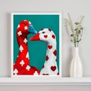 Ver imagem 1 de Quadro Patinhos Naipes Carta de Baralho 33x24cm:moldura Branca