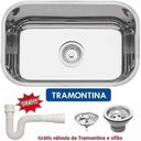 Ver imagem 2 de Cuba Retang Aço Inox N1 Polido 47x30x14 Tramontina 94083/507 Cor:Inox