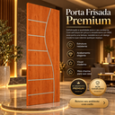 Ver imagem 3 de Porta Moderna Interna ou Externa Alto Padrão Casa Luxuosa:Mogno