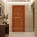 Ver imagem 2 de Porta Moderna Interna ou Externa Alto Padrão Casa Luxuosa:Mogno