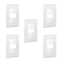 Ver imagem 1 de Kit C/5 Placa 4x2 1 Posição Weg Refinatto Style Branco Acetinado