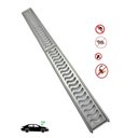 Ver imagem 1 de Ralo Pluvial 10x100 com Suporte e Tela Anti Insetos - Escovado(2 Ralos de 50cm)- Znubi Grelhas & Cia