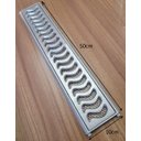 Ver imagem 3 de Ralo Pluvial 10x100 com Suporte e Tela Anti Insetos - Escovado(2 Ralos de 50cm)- Znubi Grelhas & Cia