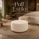 Ver imagem 7 de Puff Redondo Estilo Bouclê Moscow Capitonê Decorativo