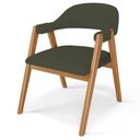 Ver imagem 6 de Kit 04 Cadeiras de Jantar e Estar Living Estofada Nadja L02 Linho Verde Musgo - Lyam Decor