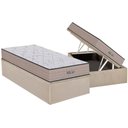 Ver imagem 1 de Cama Box Baú Solteiro: Colchão Espuma D33 Orthoflex Milão Black + Base Crc Suede Clean (88x188)