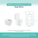 Ver imagem 3 de Tampa Vaso Sanitário Madeira Laqueada Gap Branco para Bacia Roca