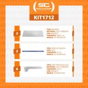 Ver imagem 2 de Kit - 3 Bandejas Prateleiras 30x91 para Gôndolas New Plus com Porta Etiqueta Azul - SA Gôndolas