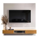 Ver imagem 1 de Painel para Tv 70 Polegadas 180cm com Led Paris Lukaliam Off White Perolizado/tauari