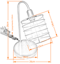 Ver imagem 2 de Abajur de Quarto Luminária Industrial Aramado Chochin Branca