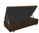 Ver imagem 3 de Cama Box Baú Solteiro Conforto Suede Marrom + Colchão Solteiro Conforto Espuma D23 14x88x188
