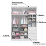 Guarda Roupa Infantil Pérola com 3 Portas - Branco - 3
