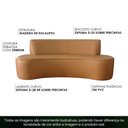 Ver imagem 3 de Sofá 02 Lugares 150cm Mônaco Corano Caramelo - Nexta Casa