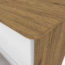 Ver imagem 3 de Guarda Roupa 2 Portas e Comoda 4 Gavetas Labirinto Rustico Branco Henn