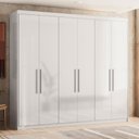 Ver imagem 2 de Guarda Roupa Casal Artemis 6 Portas 2 Gavetas MDF Branco Demóbile