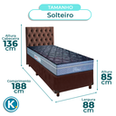 Ver imagem 3 de Cama + Box Marrom e Colchão Molas Ensacadas Solteiro - Petrus Paropas + Cabeceira