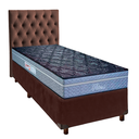 Ver imagem 1 de Cama + Box Marrom e Colchão Molas Ensacadas Solteiro - Petrus Paropas + Cabeceira