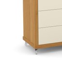Ver imagem 6 de Jogo de Quarto Infantil Berço com Capitonê e Cômoda 4 Gavetas Tutto New Off White/freijó - Matic Móv