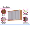 Ver imagem 3 de Armário Aéreo Cozinha Elena 3 Portas 120cm Cin/Platina MGM