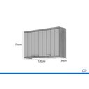 Ver imagem 2 de Armário Aéreo Cozinha Elena 3 Portas 120cm Cin/Platina MGM