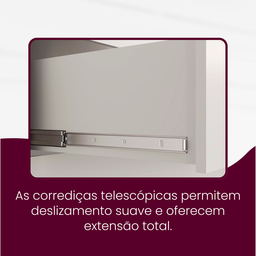 Guarda Roupa Casal MDF com Espelho 3 Portas de Correr Luna - 9